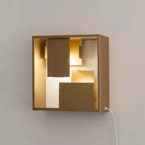 FATO STOLNA/ZIDNA LAMPA ZLATNA E14 MAX 4W