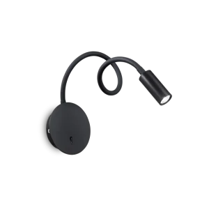 FOCUS-2 LED ZIDNA LAMPA AP CRNA