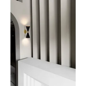 GALA ZIDNA LAMPA E14 /IP20/MATT CRNA & ZLATNA