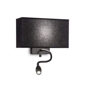 HOTEL ZIDNA LAMPA AP2 ALL CRNA E27/LED