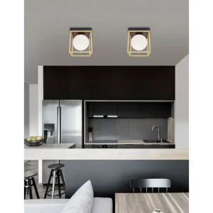 JULIET PLAFONSKA LAMPA E14 /IP20/MESING & CRNA