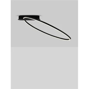 KIKLOS STROPNA SVJETILJKA LED/3000K/30W/1250Lm/CRNA
