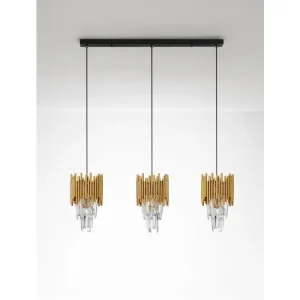 MAGNOLIA LUSTER KRISTAL ZLATNI LED E14 3x5W 100-240V IP20