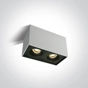 NADGRADNA SVJETILJKA 2xGU10/10W/220V BIJELA KOCKASTA