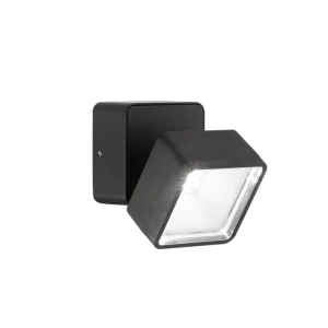 OMEGA LED ZIDNA SVJETILJKA AP KVADRAT CRNA 4000K IP54