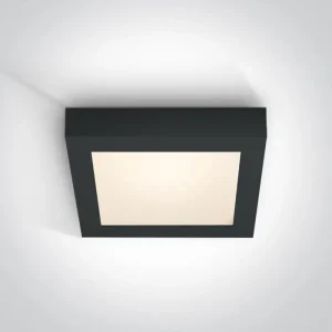 PLAFONJERA LED 22W/3000K/1490lm IP40 CRNA KOCKASTA
