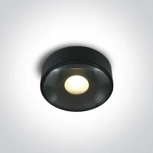 PLAFONJERA LED/6W/480lm/3000K/230V IP65 107mm CRNA