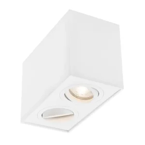 RENDE NADGRADNA SVJETILJKA BIJELA GU10 2x10 Watt IP20 220-240 Volt