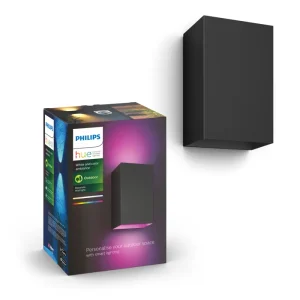 Resonate Hue WACA VANJSKA ZIDNA SVJETILJKA CRNA 2x8W RGB