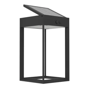 VANJSKA SOLARNA ZIDNA LAMPA 1xLED 6W, SA SENZOROM, CRNA SUZZARA