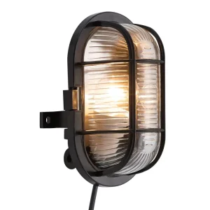 SKOT ZIDNA SVJETILJKA CRNA E27/60W/230V/IP44