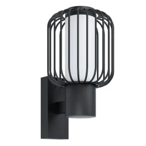 VANJSKA ZIDNA LAMPA 1xE27 28W, IP44, POCINČANI ČELIK/PLASTIKA/CRNO RAVELLO