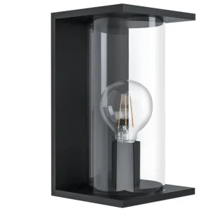VANJSKA ZIDNA LAMPA 1xE27 40W, IP54, POCINČANI ČELIK/STAKLO/CRNO CASCINETTA