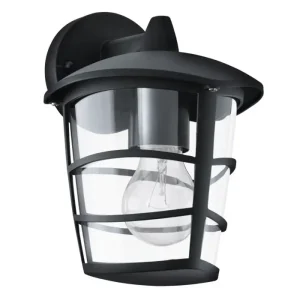 VANJSKA ZIDNA LAMPA 1xE27 CRNA, ALORIA