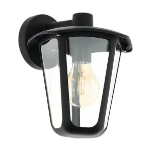VANJSKA ZIDNA LAMPA 1xE27 CRNA MONREALE