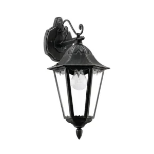 VANJSKA ZIDNA LAMPA 1xE27 CRNA/SREBRNA NAVEDO