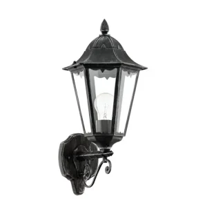 VANJSKA ZIDNA LAMPA 1xE27 CRNA/SREBRNA NAVEDO