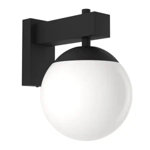 VANJSKA ZIDNA LAMPA 1xE27 IP44, CRNA/BIJELA BUFALATA