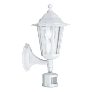 VANJSKA ZIDNA LAMPA 1xE27 SENZOR, BIJELA LATERNA 5