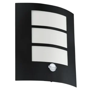 VANJSKA ZIDNA LAMPA 1xE27 SENZOR, CRNA CITY