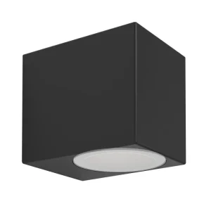 VANJSKA ZIDNA LAMPA 1xGU10, 4,6W, 400lm, IP44, CRNA JABAGA