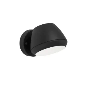 VANJSKA ZIDNA LAMPA 1xGU10, 4,6W, 400lm, IP44, CRNA NIVAROLO