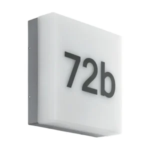 VANJSKA ZIDNA LAMPA 1xLED 8,2W, SA BROJEVIMA DAN/NOĆ FUNKC. BIJELA CORNALE