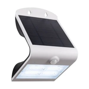 VANJSKA ZIDNA LAMPA 1xLED SOLARNA, NA BATERIJE, 3,2W, 440lm, IP44, SENZOR, PLAST