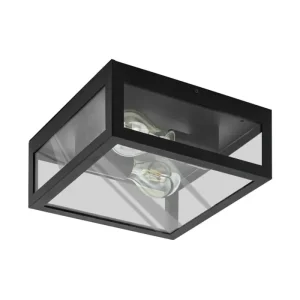 VANJSKA STROPNA LAMPA 2x E27 CRNA ALAMONTE 1